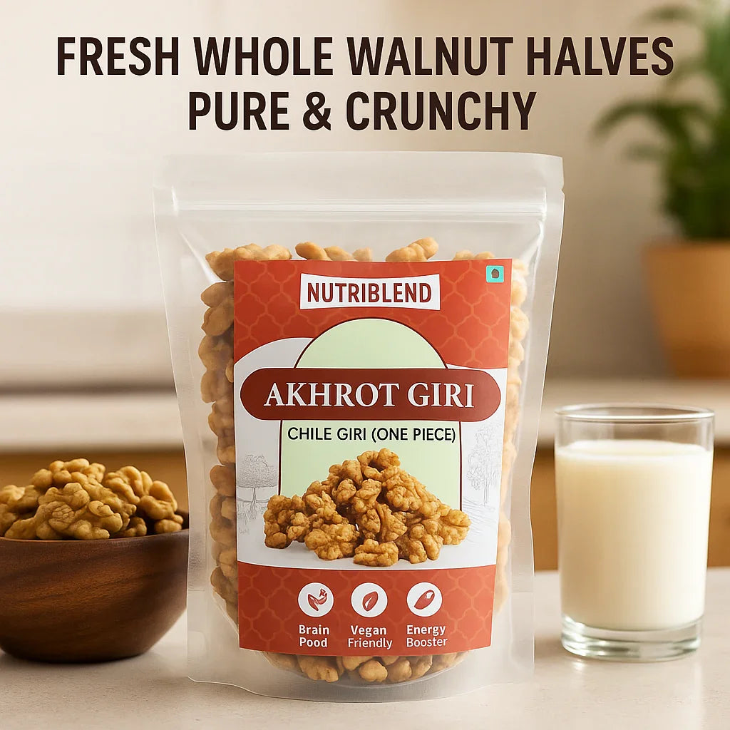 Premium Chile Walnut Kernels 200g | Shelled Akhroat Giri | Omega-3 Rich Superfood