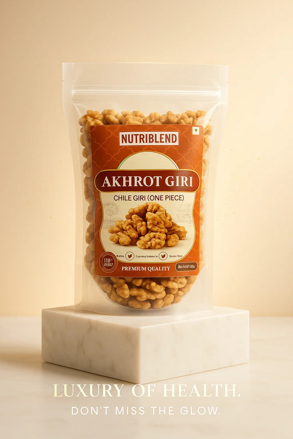 Premium Chile Walnut Kernels 200g | Shelled Akhroat Giri | Omega-3 Rich Superfood