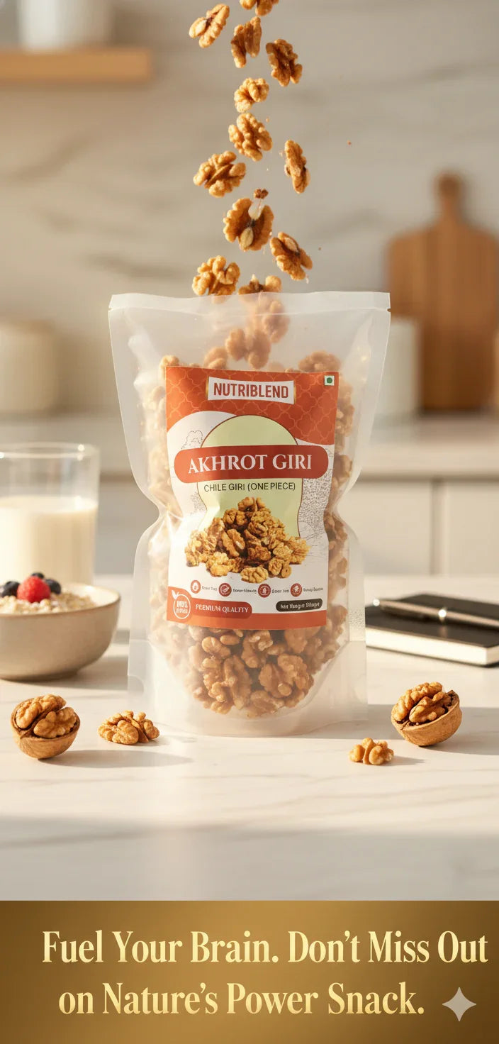 Premium Chile Walnut Kernels 200g | Shelled Akhroat Giri | Omega-3 Rich Superfood