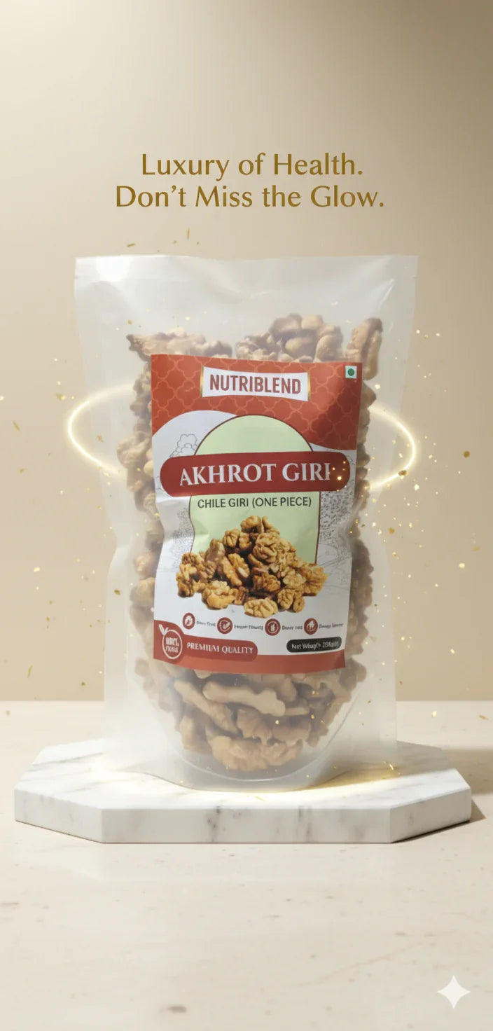 Premium Chile Walnut Kernels 200g | Shelled Akhroat Giri | Omega-3 Rich Superfood