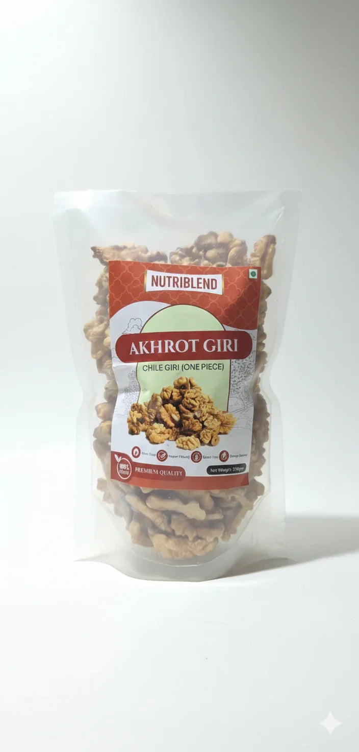 Premium Chile Walnut Kernels 200g | Shelled Akhroat Giri | Omega-3 Rich Superfood