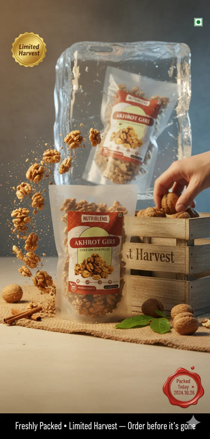 Premium Chile Walnut Kernels 200g | Shelled Akhroat Giri | Omega-3 Rich Superfood