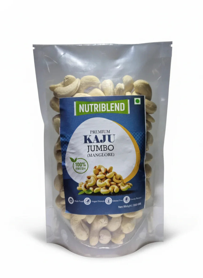 Premium Jumbo Cashews 250g | Whole Kaju W320 | Luxury Dry Fruit