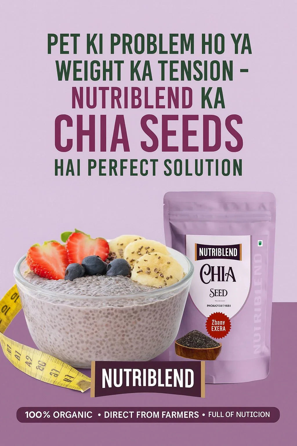 Premium Chia Seeds 200g | Omega-3 Rich Superfood | High-Fiber Seeds for Wellness