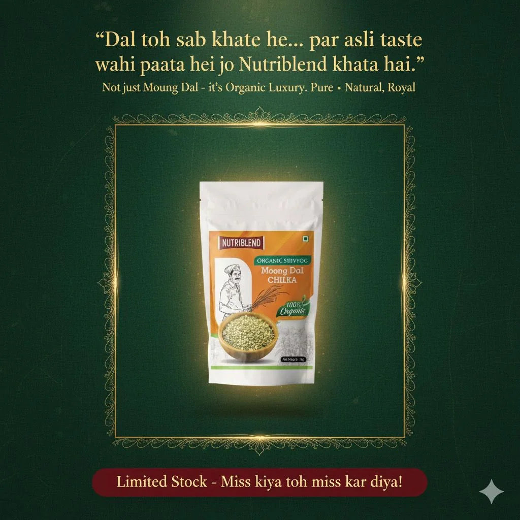 Organic Moong Dal Chilka 1kg | Unpolished Split Green Gram | High-Protein Pulse