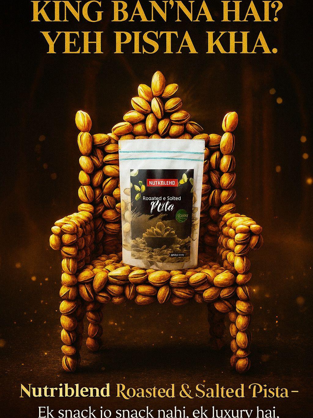 Premium Jumbo Salted Pistachios 250g | Roasted Pista | Luxury Dry Fruit