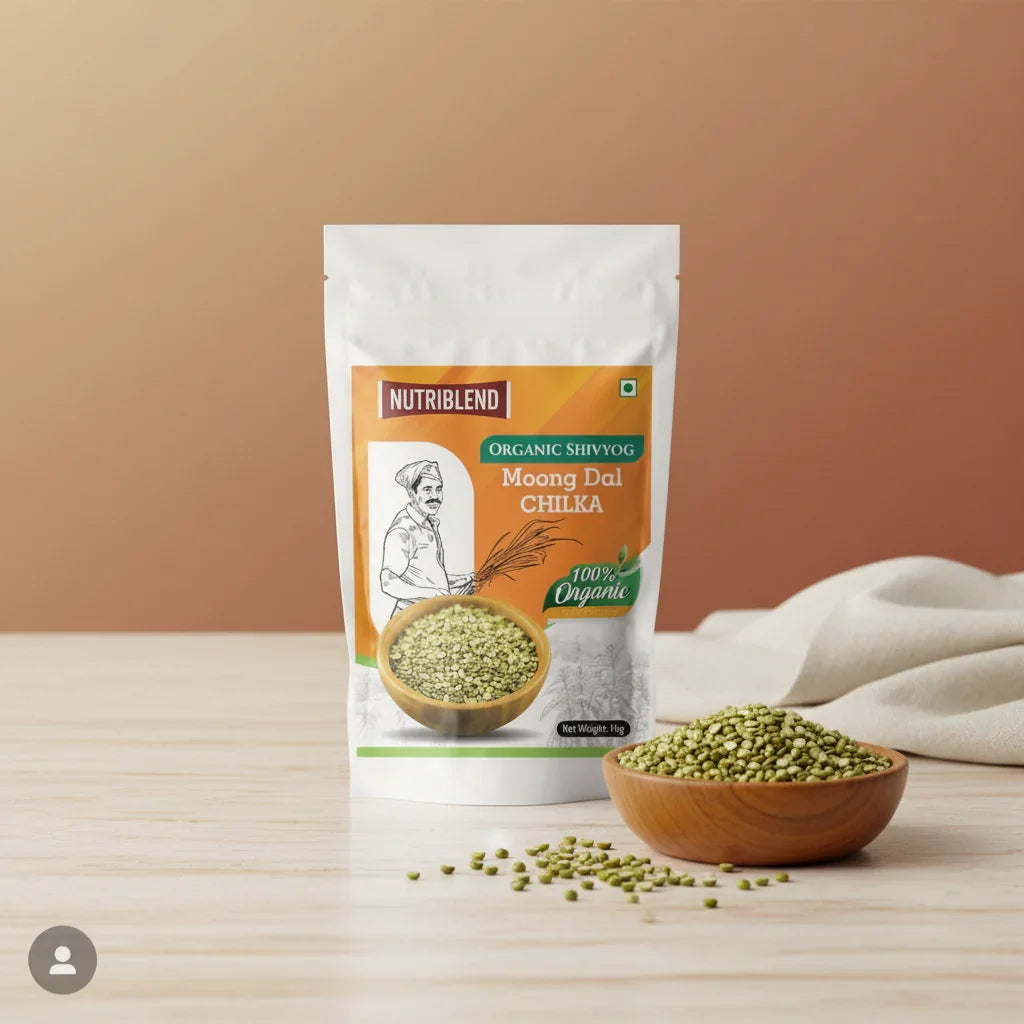 Organic Moong Dal Chilka 1kg | Unpolished Split Green Gram | High-Protein Pulse
